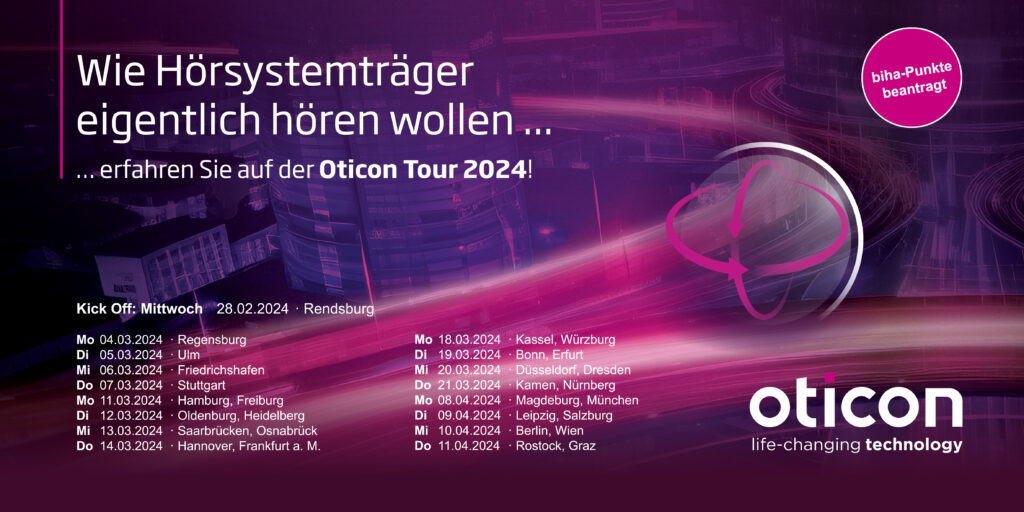 SAVE THE DATE: Oticon Tour 2024 | Oticon Intent™